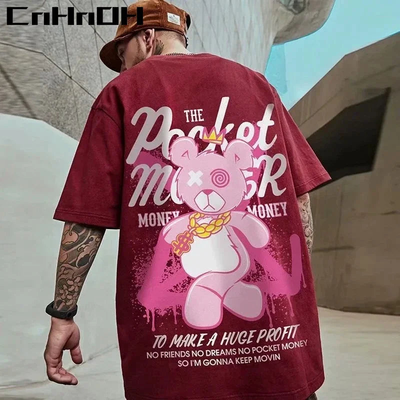 CnHnOH New Fashion Unicorn T-Shirt Fat Male Short Sleeve Tee Loose Summer 8XL Half Sleeve T195