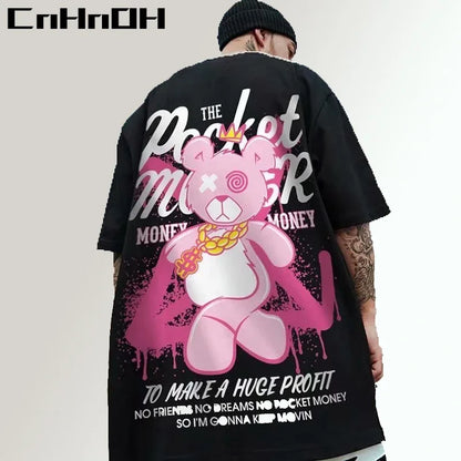 CnHnOH New Fashion Unicorn T-Shirt Fat Male Short Sleeve Tee Loose Summer 8XL Half Sleeve T195